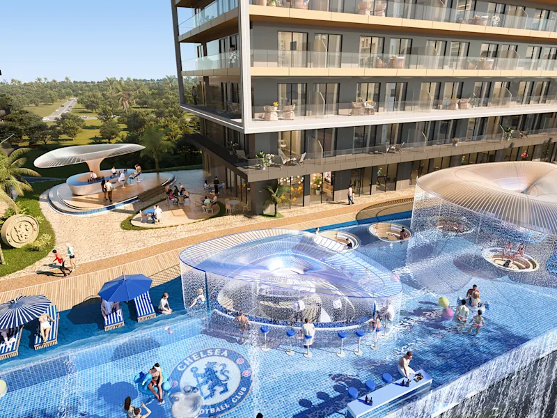 Blue Beach Towers'ta mavi kumlu plaj