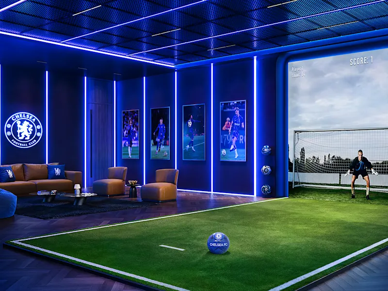 Blue Beach Towers'ta futbol simülasyon odası