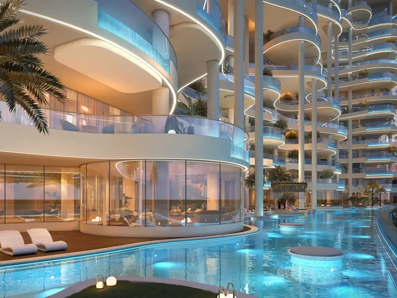 Canal Couture Tower'de yüzülebilir göl