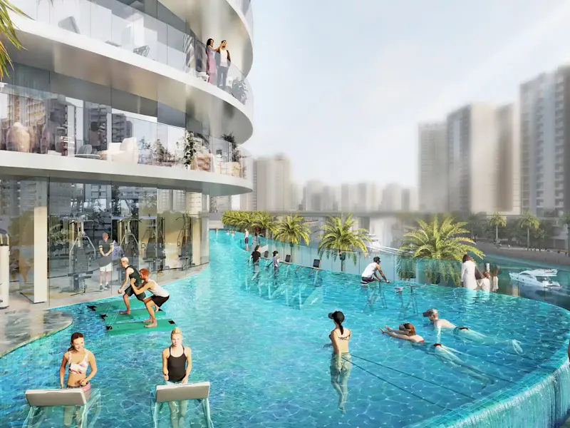 Canal Crown'da su içi spor kulübü