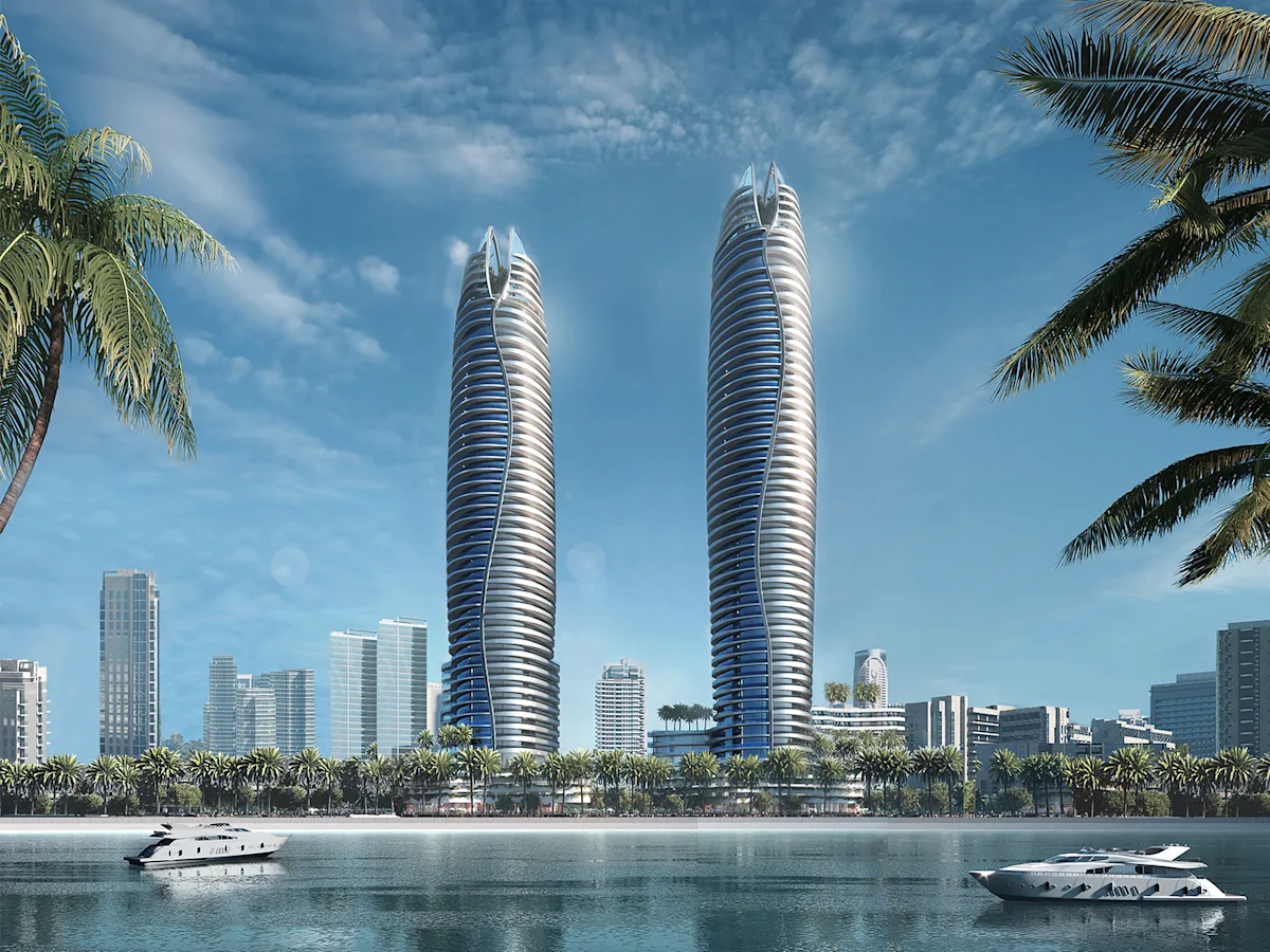 Business Bay'de Dubai Canal kıyısında konut kulesi - Canal Crown