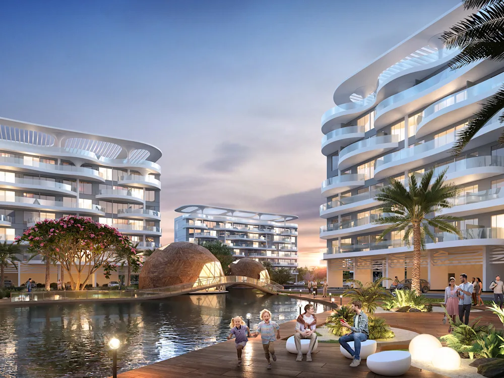 Lagoon View Apartments yaşam alanında plaj ve lagün