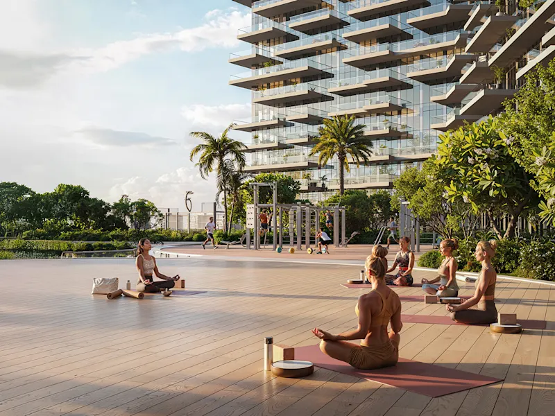Live-Work District'te yoga alanı