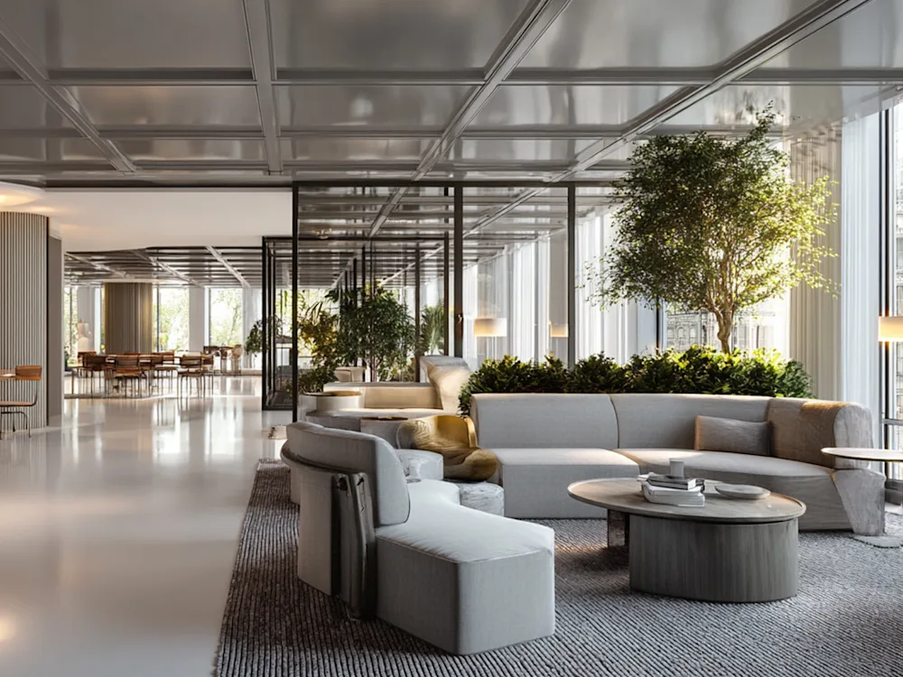 Live-Work District'te tesisler ve havuzlar
