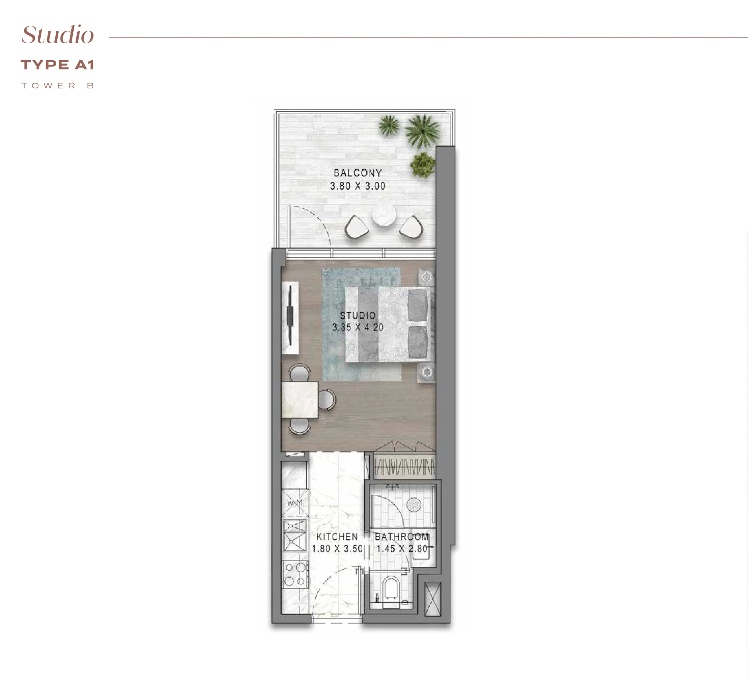 Kat planı Stüdyo
