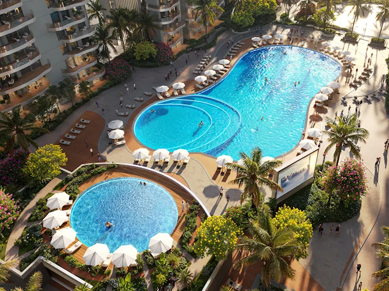 Mediterranean Quarter Apartments havuzu
