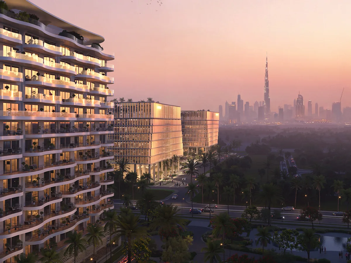 Lagoons bölgesindeki Mediterranean Quarter Apartments binaları