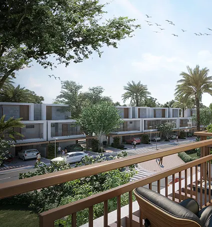 Nature Homes evleri arasında bir sokak