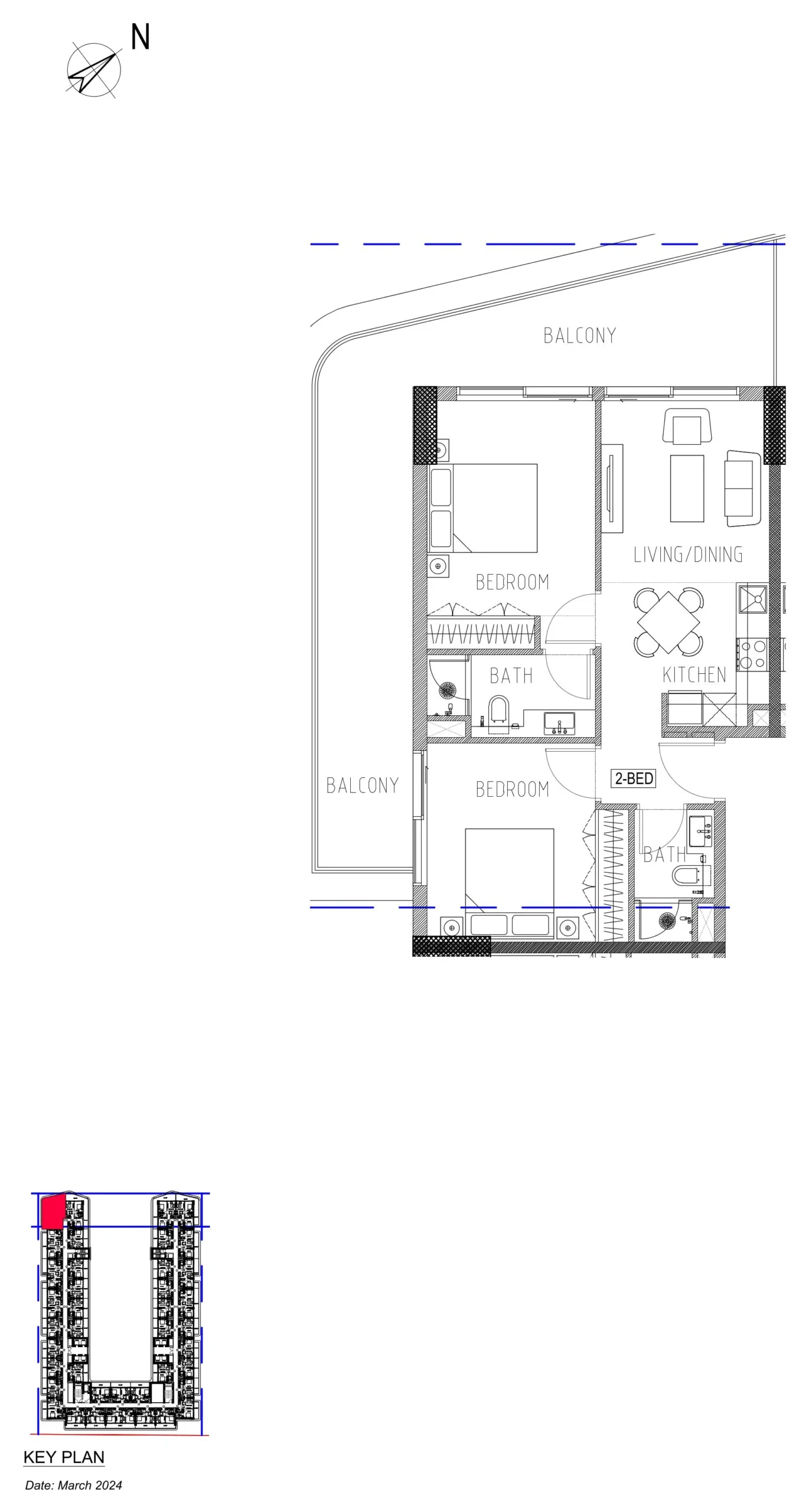 Kat planı İki yatak odası