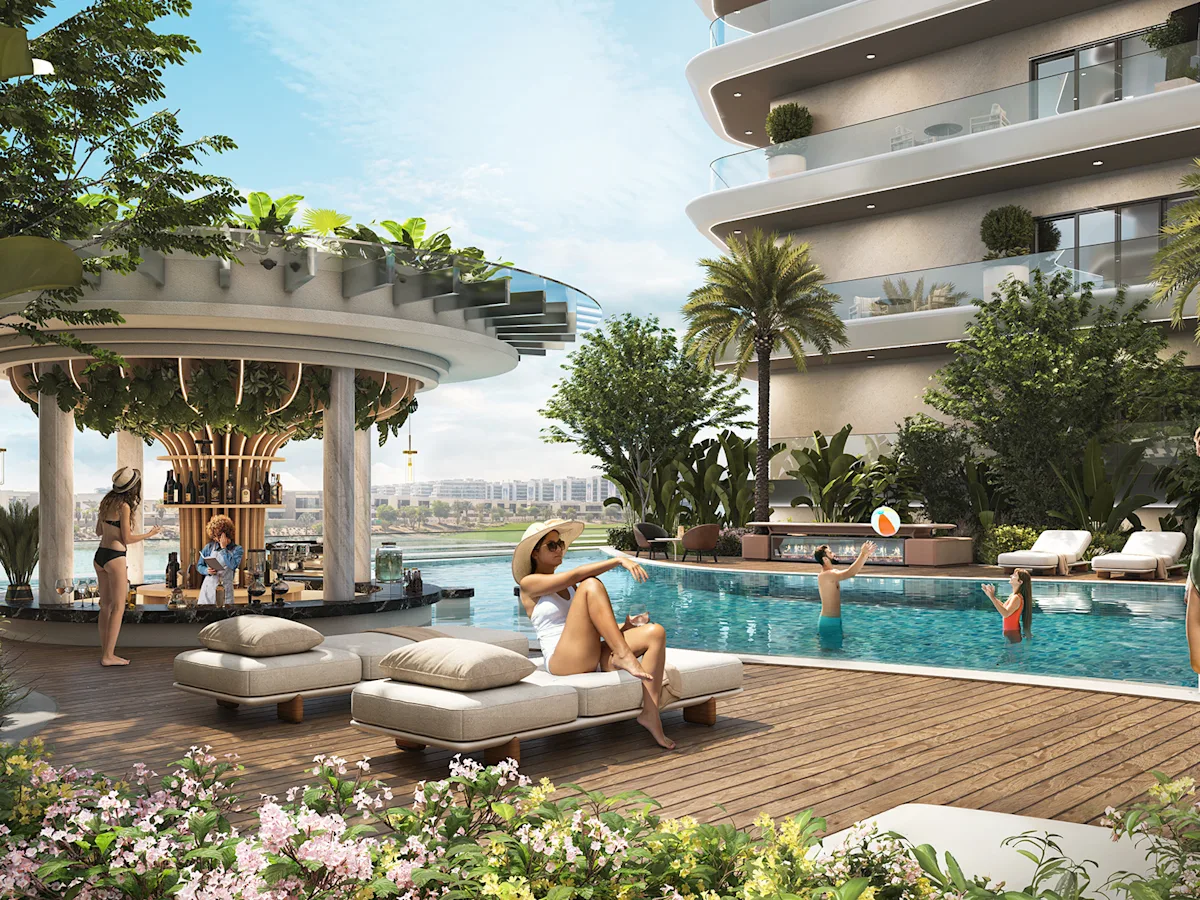 Dubailand'de bahçeler arasında konut kulesi - Garden View Tower 3