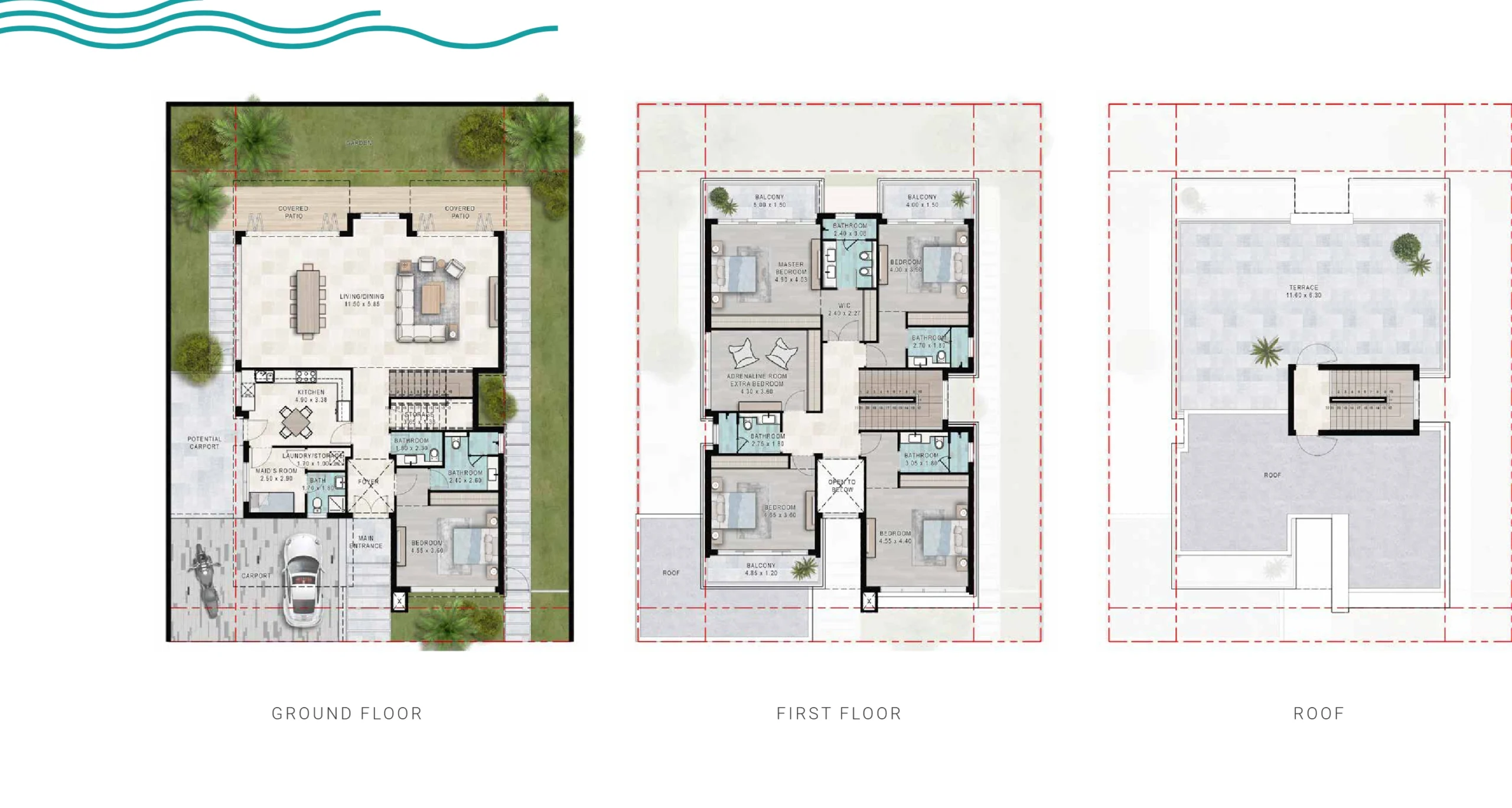 Kat planı Villa ve townhouse'lar