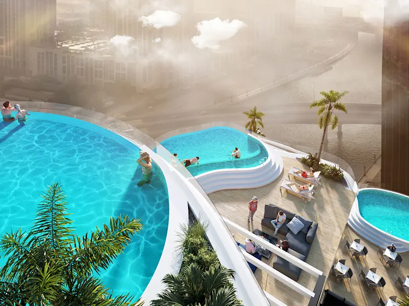 Turquoise Tower'da sonsuzluk havuzu
