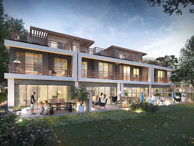 Dubailand’de bir yerleşim topluluğunda özel bahçeli townhouse’lar - Violet Homes 3 Violet Homes 3
